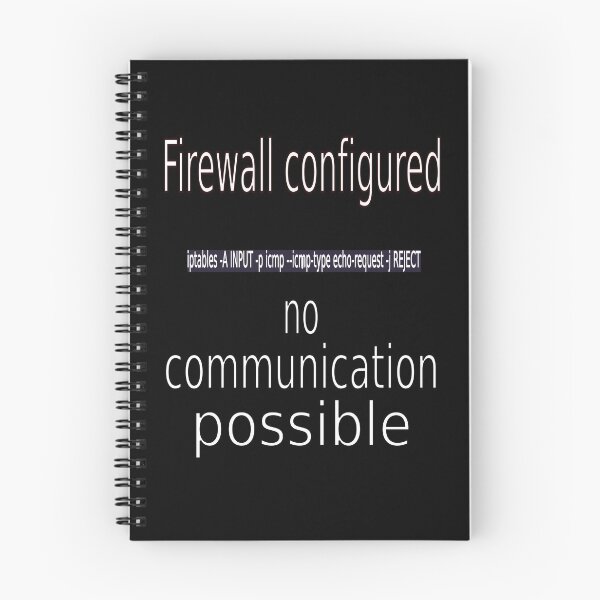 Item preview, Firewall configured no communication possible w designed and sold by CottagePop.