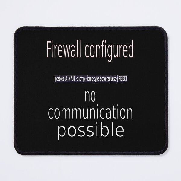 Item preview, Firewall configured no communication possible w designed and sold by CottagePop.