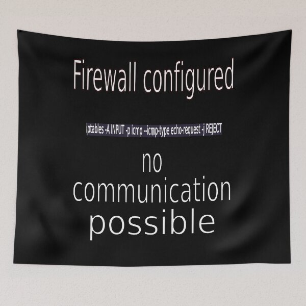 Item preview, Firewall configured no communication possible w designed and sold by CottagePop.