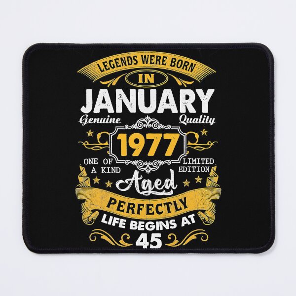 Item preview, Legends Born In January 1977 45th Birthday 45 Years Old designed and sold by RudyAlba.