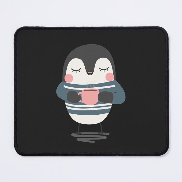 Item preview, Cute Penguin Drinking Coffee Sticker designed and sold by SabaGhazi.