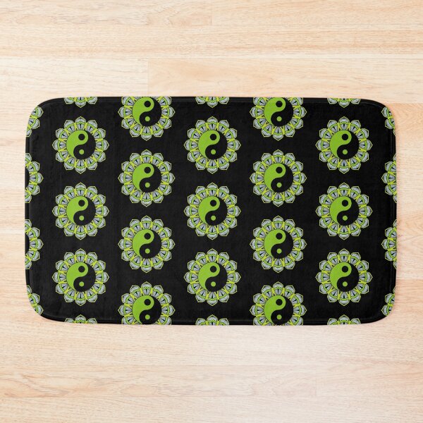 Item preview,  BLACK GREEN CHINESE YIN YANG PSYCHEDELIC MANDALA designed and sold by samArtline.
