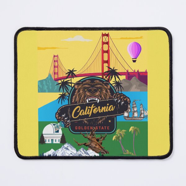 Item preview, US state of California poster for icons and travel destinations designed and sold by Malintha Peiris.