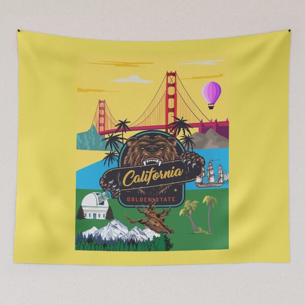 Item preview, US state of California poster for icons and travel destinations  designed and sold by Malintha Peiris.