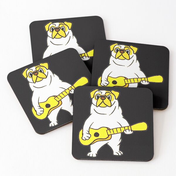 Item preview, Pug Dog Playing Guitar designed and sold by jacopnoel.