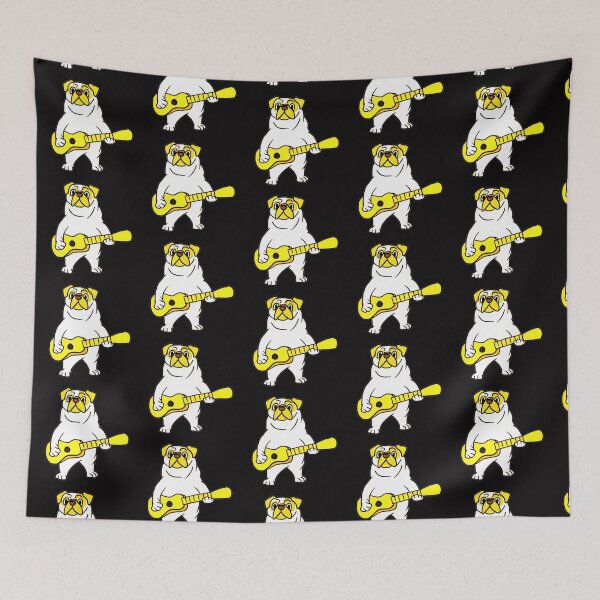 Item preview, Pug Dog Playing Guitar designed and sold by jacopnoel.