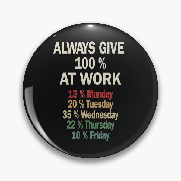 Item preview, Funny Always Give 100 Percent At Work designed and sold by BahaaIB.