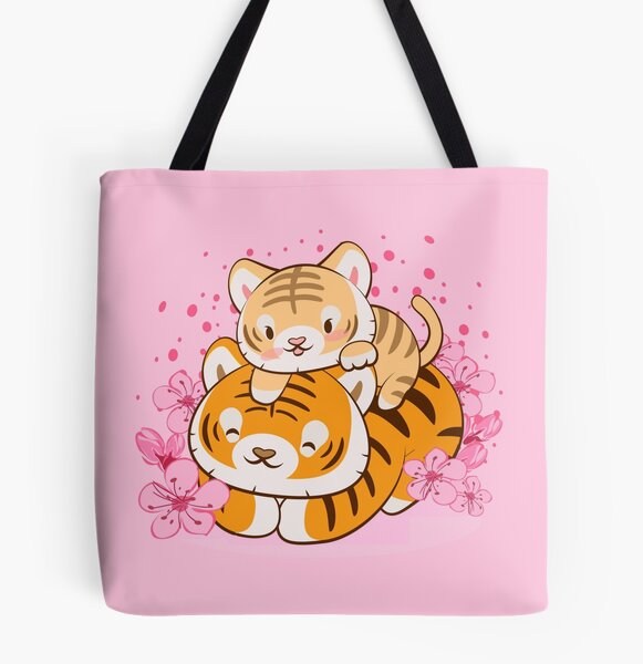 LGBT Pride Mama Tiger with Baby Rainbow Love Mothers Day Tote Bag