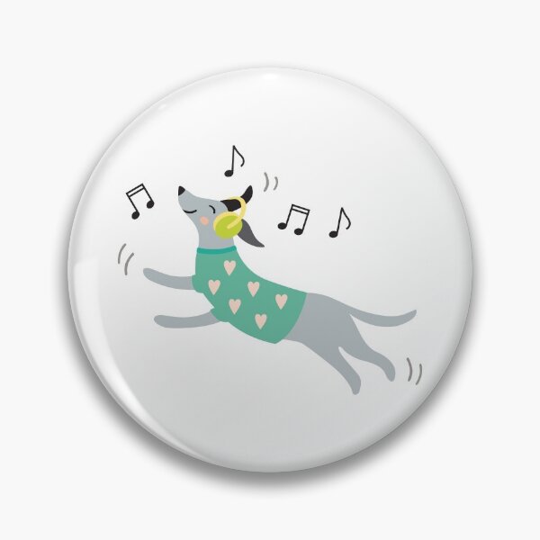 Item preview, Music lover dancing dog with headphones  designed and sold by Darina Gulbina.