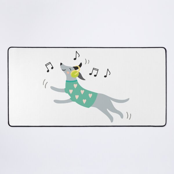 Item preview, Music lover dancing dog with headphones  designed and sold by Darina Gulbina.