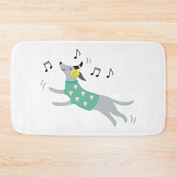 Item preview, Music lover dancing dog with headphones  designed and sold by Darina Gulbina.