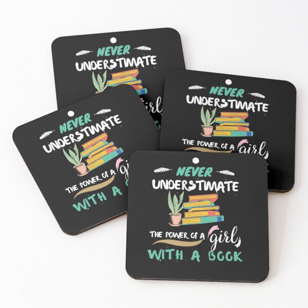 Item preview, Never Underestimate A Girl Who Loves Books designed and sold by deepblueH.
