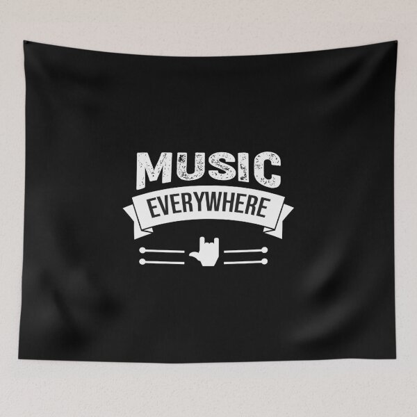 Item preview, Music is everywhere quote and gift for music lover Tshirt designed and sold by LETSTRIP.