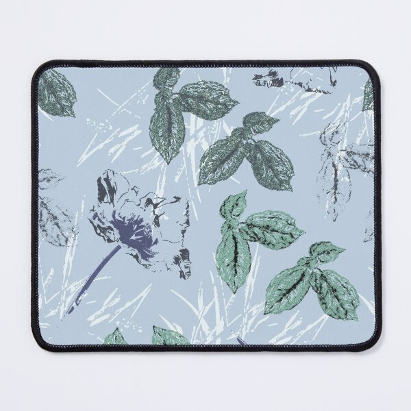 Item preview, Georgiana Floral, purple and greens on soft blue designed and sold by ncxadair.