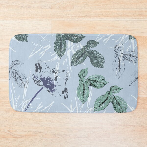 Item preview, Georgiana Floral, purple and greens on soft blue designed and sold by ncxadair.