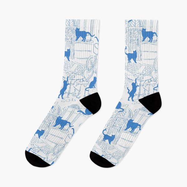 Item preview, Funny Blue Cats in Paris Cafe Line Drawing designed and sold by Jaydee001.