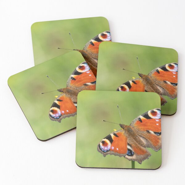 Item preview, A peacick butterfly sitting on a flower on a sunny day in summer designed and sold by Stefan Rotter.