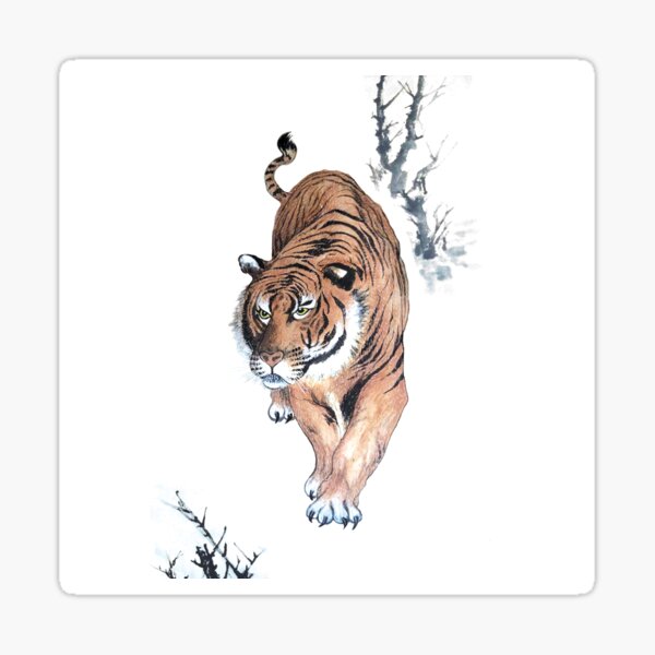 Item preview, Tiger with Trees Calligraphy Painting Art designed and sold by Sheridan T.