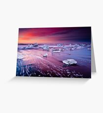 Sky Fire And Black Ice Greeting Card