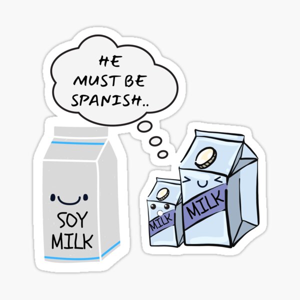 "spanish soy milk" Sticker by NeopearL Redbubble