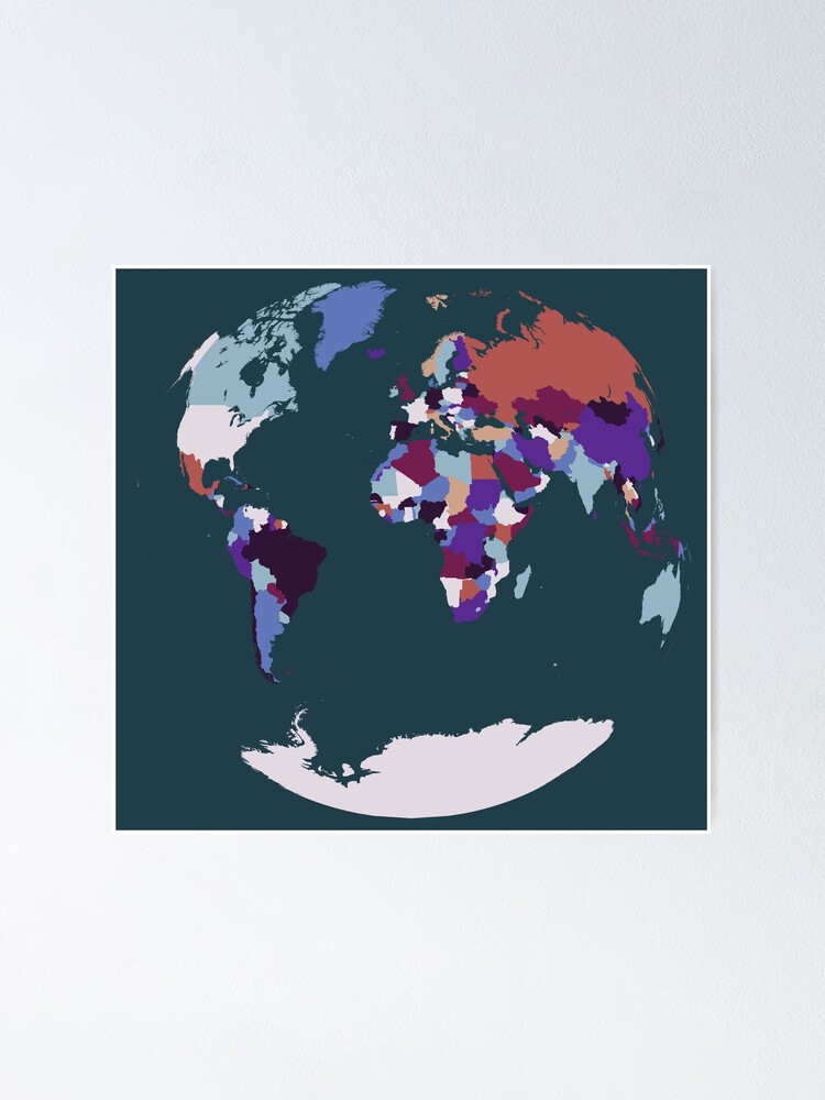 Pixel World Map Wall Art, Canvas Prints, Framed Prints, Wall Peels