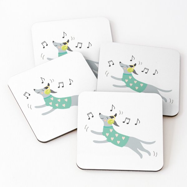 Item preview, Music lover dancing dog with headphones  designed and sold by Darina Gulbina.