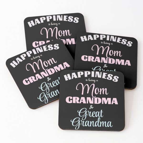 Item preview, Happiness is being a mom, Grandma and great Grandma designed and sold by badretop.