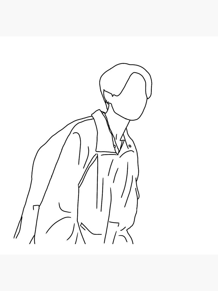 Silhouette Carton Jungkook (Bow Tie) – Mini Décoration Pour Fans De K-pop !