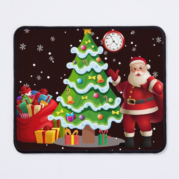 Item preview, Funny Santa Claus Stand Biside Xmas Tree Clock Christmas designed and sold by andreviol.