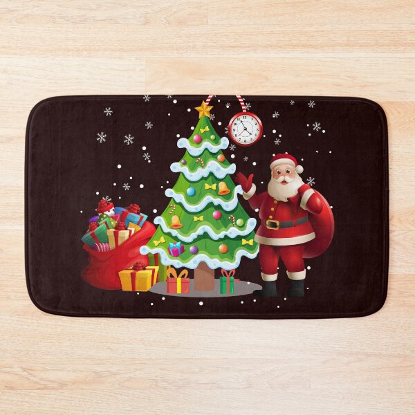 Item preview, Funny Santa Claus Stand Biside Xmas Tree Clock Christmas designed and sold by andreviol.
