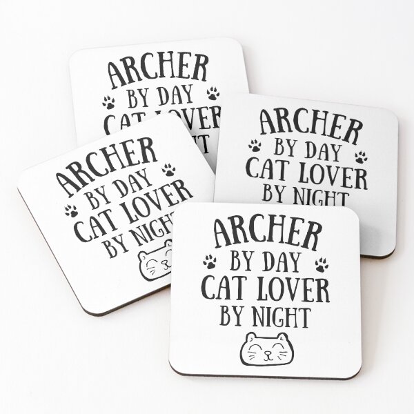 Item preview, Archer by day. Cat lover by night designed and sold by TheGreenGoat.