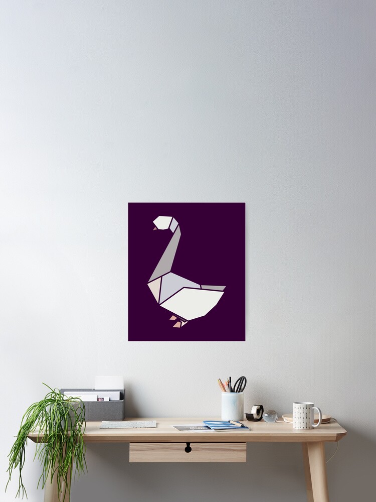 Thumbnail 2 of 3, Poster, Origami Goose designed and sold by Pococino.