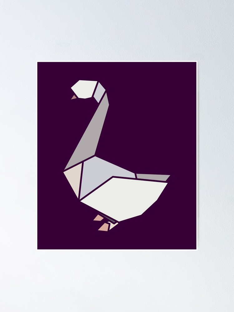 Thumbnail 1 of 3, Poster, Origami Goose designed and sold by Pococino.