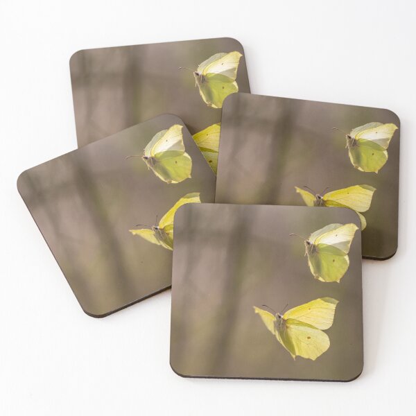Item preview, Two common brimstones flying in the air designed and sold by Stefan Rotter.