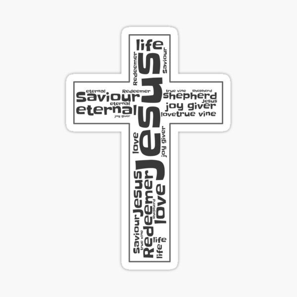 Cross Stickers, Religious Stickers with Cross, Christian Cross Stickers,  Jesus Stickers with Bible Verse, Relgious iPad Sticker Magnet for Sale by  crossesforever