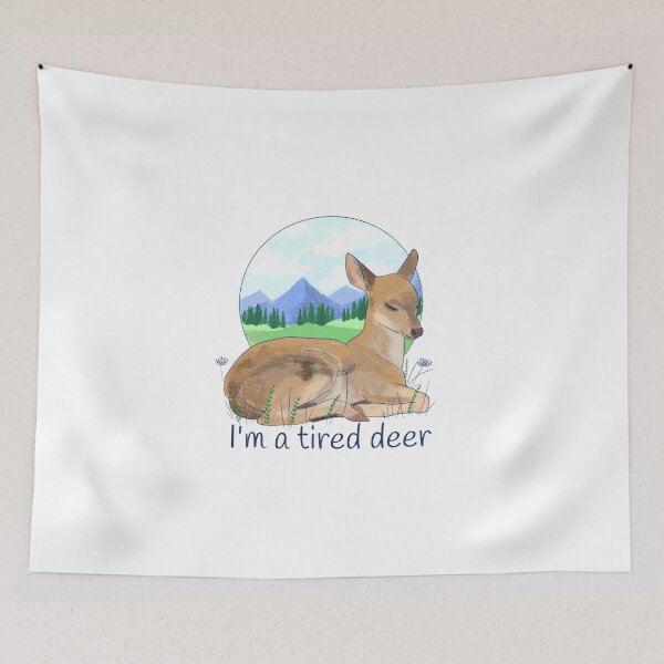 Item preview, Cute sleepy deer designed and sold by Mayarart.