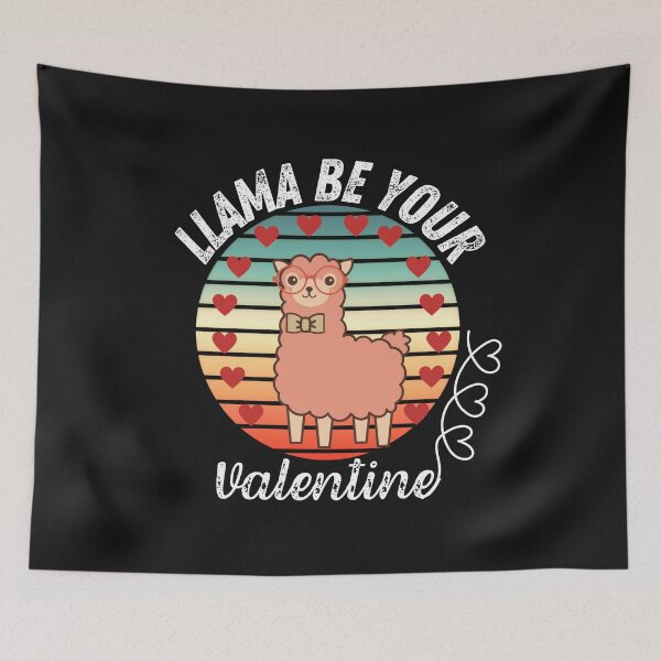 Item preview, Llama Be Your Valentine-Cute llama loves with hearts designed and sold by AmeliaStore1.