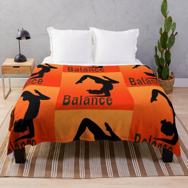 Item preview, Yoga Poses -  Orange and Red Background Balance designed and sold by SadSacDesigns.