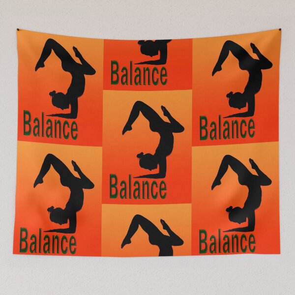 Item preview, Yoga Poses -  Orange and Red Background Balance designed and sold by SadSacDesigns.