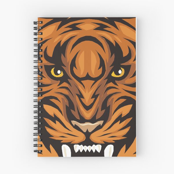 Aperçu de l'œuvre Tête de tigre orange sans peur créée et vendue par pixelspantry.