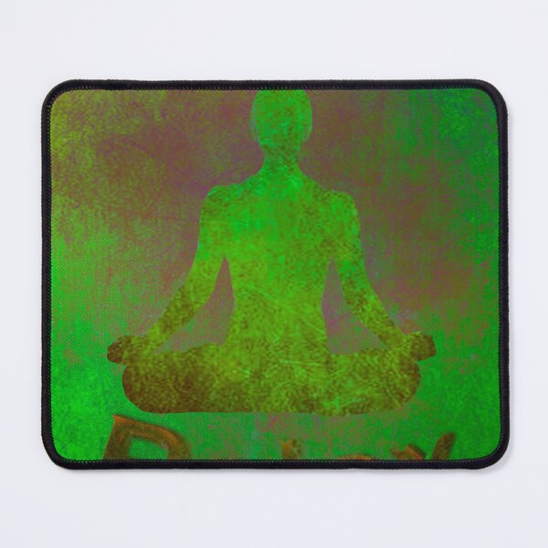 Item preview, Yoga Poses -  Green Background Lotus Relax designed and sold by SadSacDesigns.