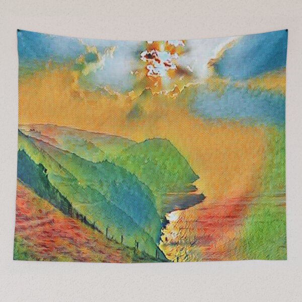 Item preview, Exmoor national park abstract style  designed and sold by TrippyEarth.