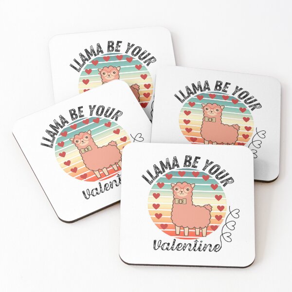 Item preview, Llama Be Your Valentine-Cute llama loves with hearts designed and sold by AmeliaStore1.