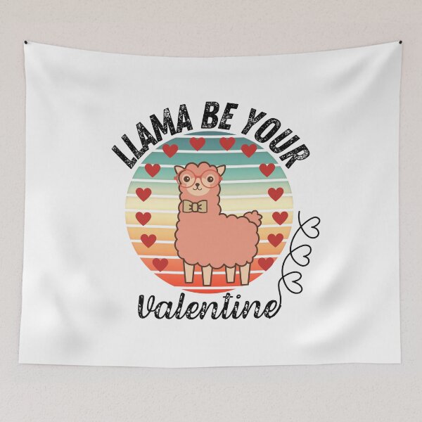 Item preview, Llama Be Your Valentine-Cute llama loves with hearts designed and sold by AmeliaStore1.
