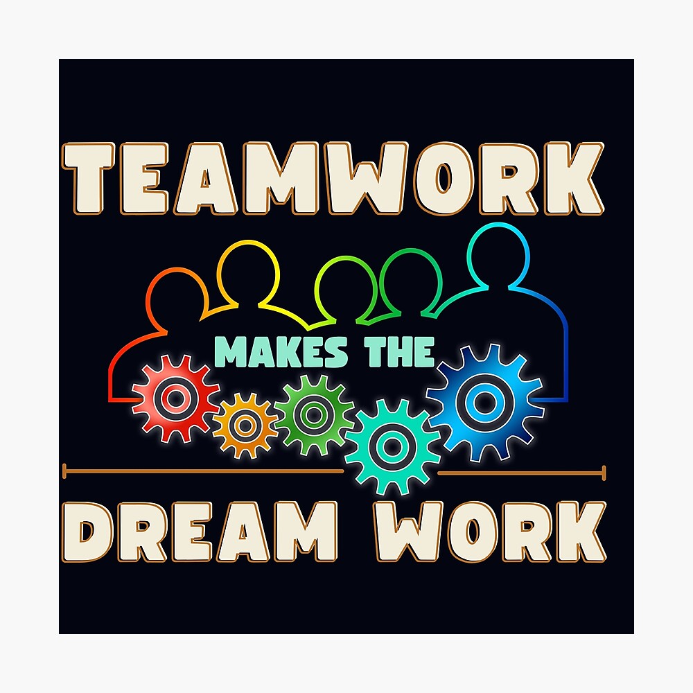 Team Work Makes the Dream Work Quote Digital Print | Funny Office Quote |  Funny Office Print | Funny Office Gift | Funny Boss Gift