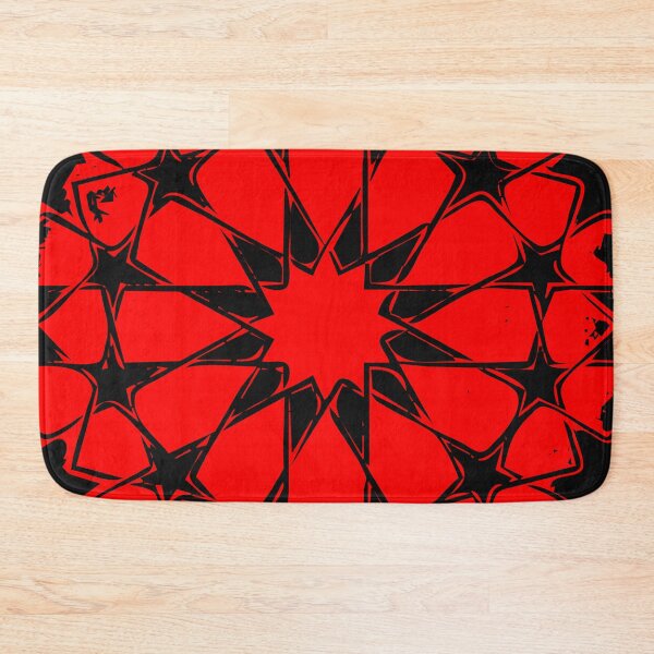 Item preview, geometric pattern red shade with black background designed and sold by Md Rashid  Hasan.