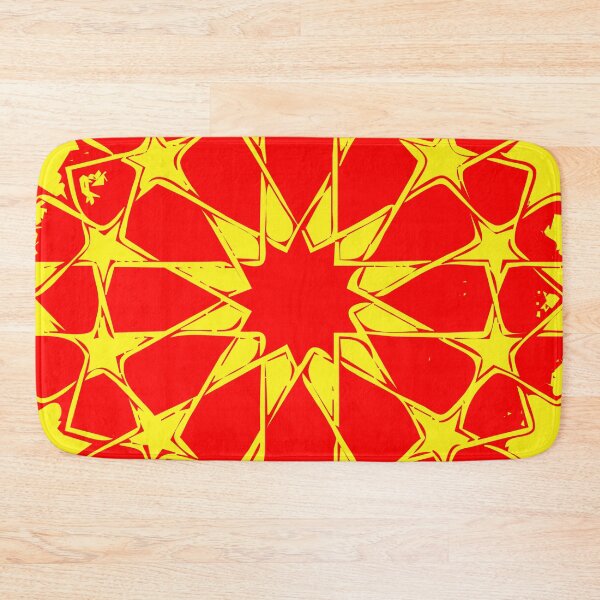 Item preview, geometric pattern red shade with yellow background designed and sold by Md Rashid  Hasan.