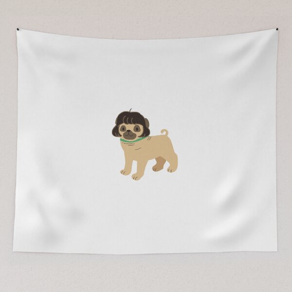 Item preview, Pug dog with a wig hair designed and sold by LewisRichie.