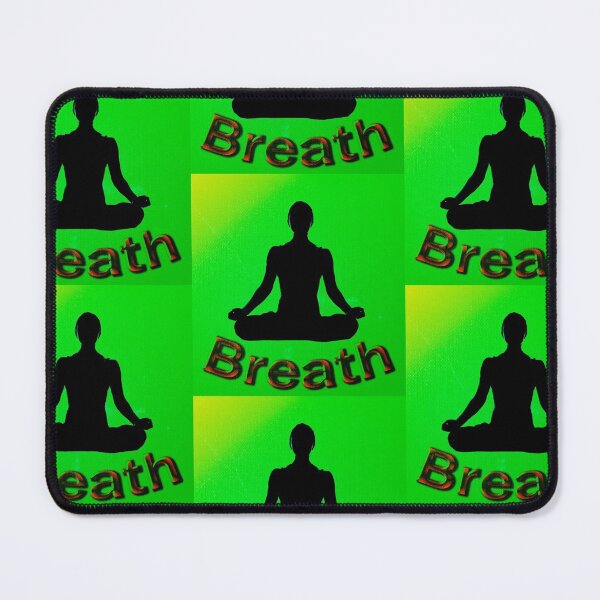 Item preview, Yoga Poses -  Green and Yellow Background Lotus Breath designed and sold by SadSacDesigns.