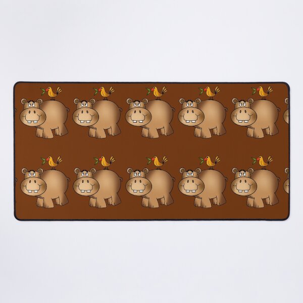 Hippo and Birdie Desk Mat